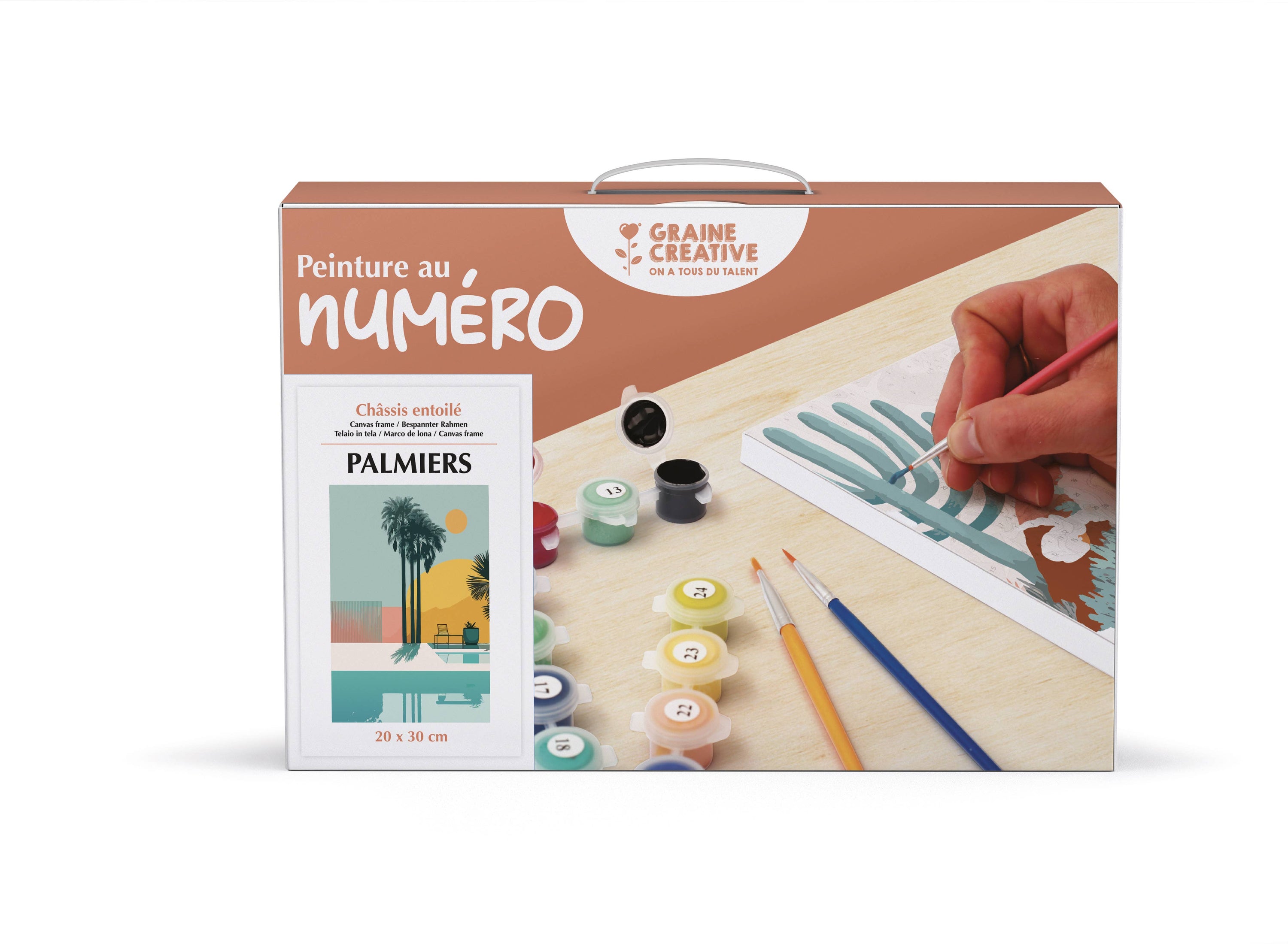 Σετ DIY ζωγραφικής με αριθμούς “Palm Trees” 20×30