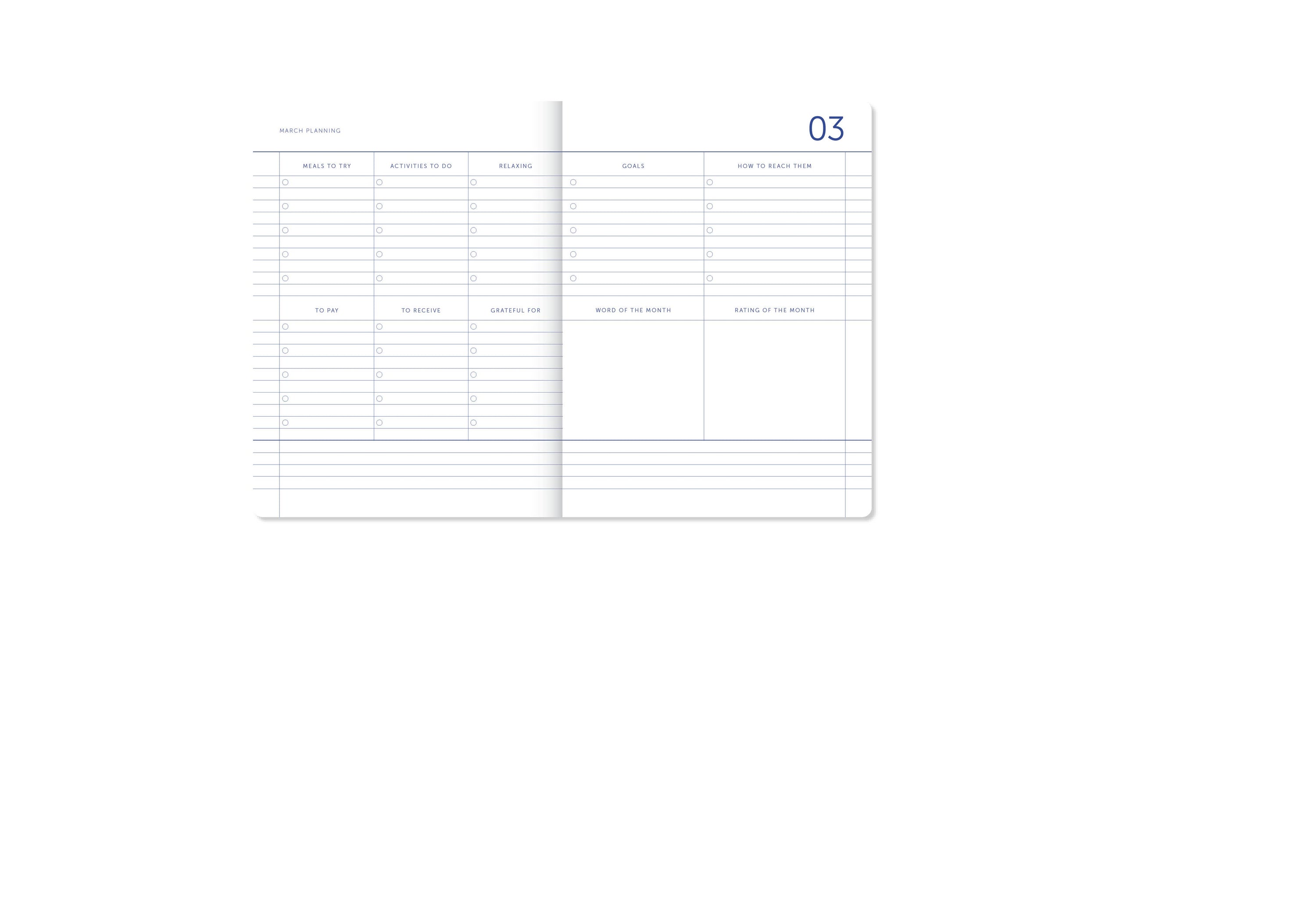 Ημερολόγιο 2027 A6 My Journal – Checked Blue Vanille Chocolate