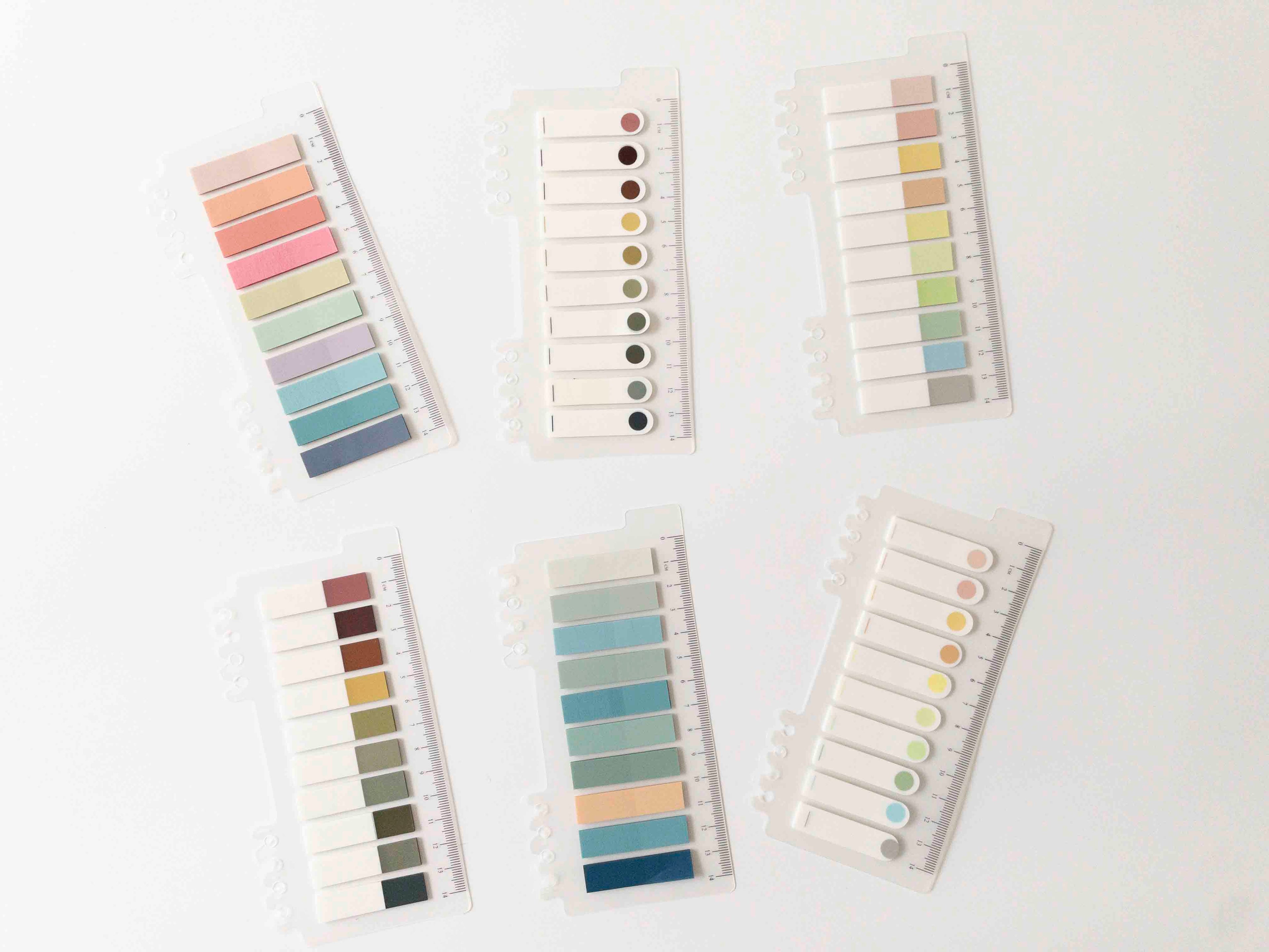 Σελιδοδείκτες αυτοκόλλητοι 10 χρωμάτων bundle των 6