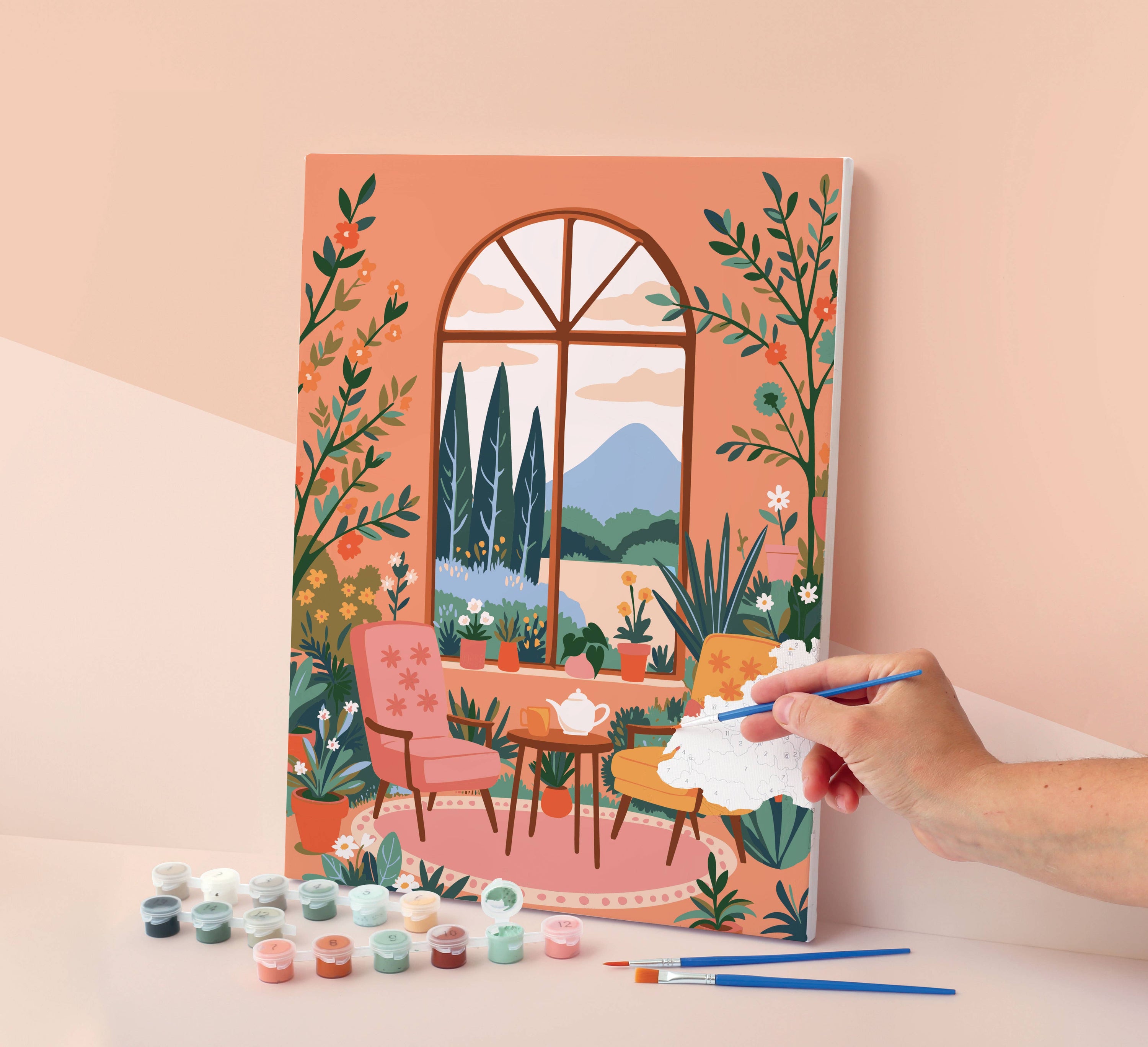 Σετ DIY ζωγραφικής με αριθμούς “Winter Garden” 30x40