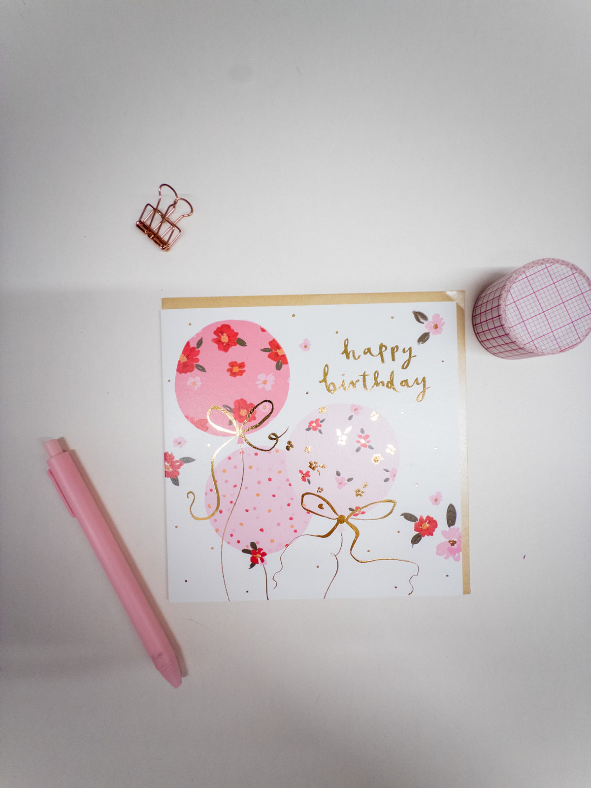 Κάρτα “Floral Balloons Birthday”