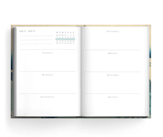 Ημερολόγιο 2025 εβδομαδιαίο Green 15.6×21.5