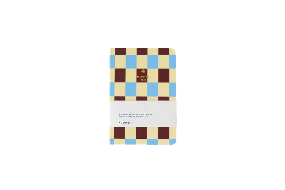 Ημερολόγιο 2027 A6 My Journal – Checked Blue Vanille Chocolate