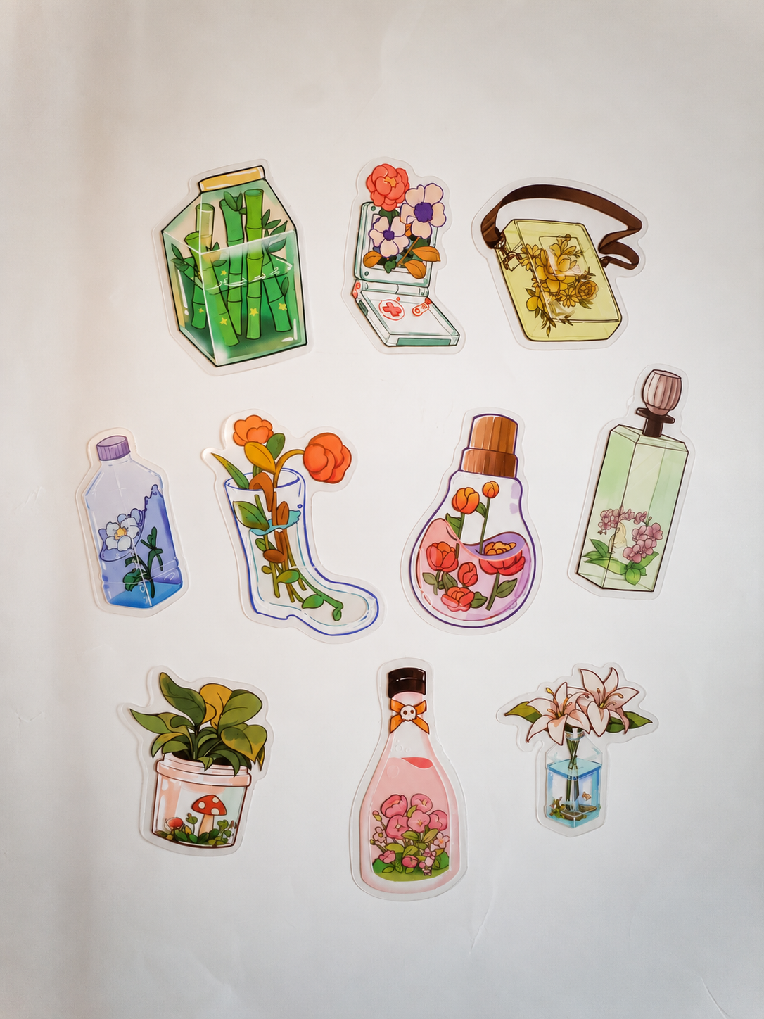 Bottled Botanicals Sticker Pack – 10 Αυτοκόλλητα