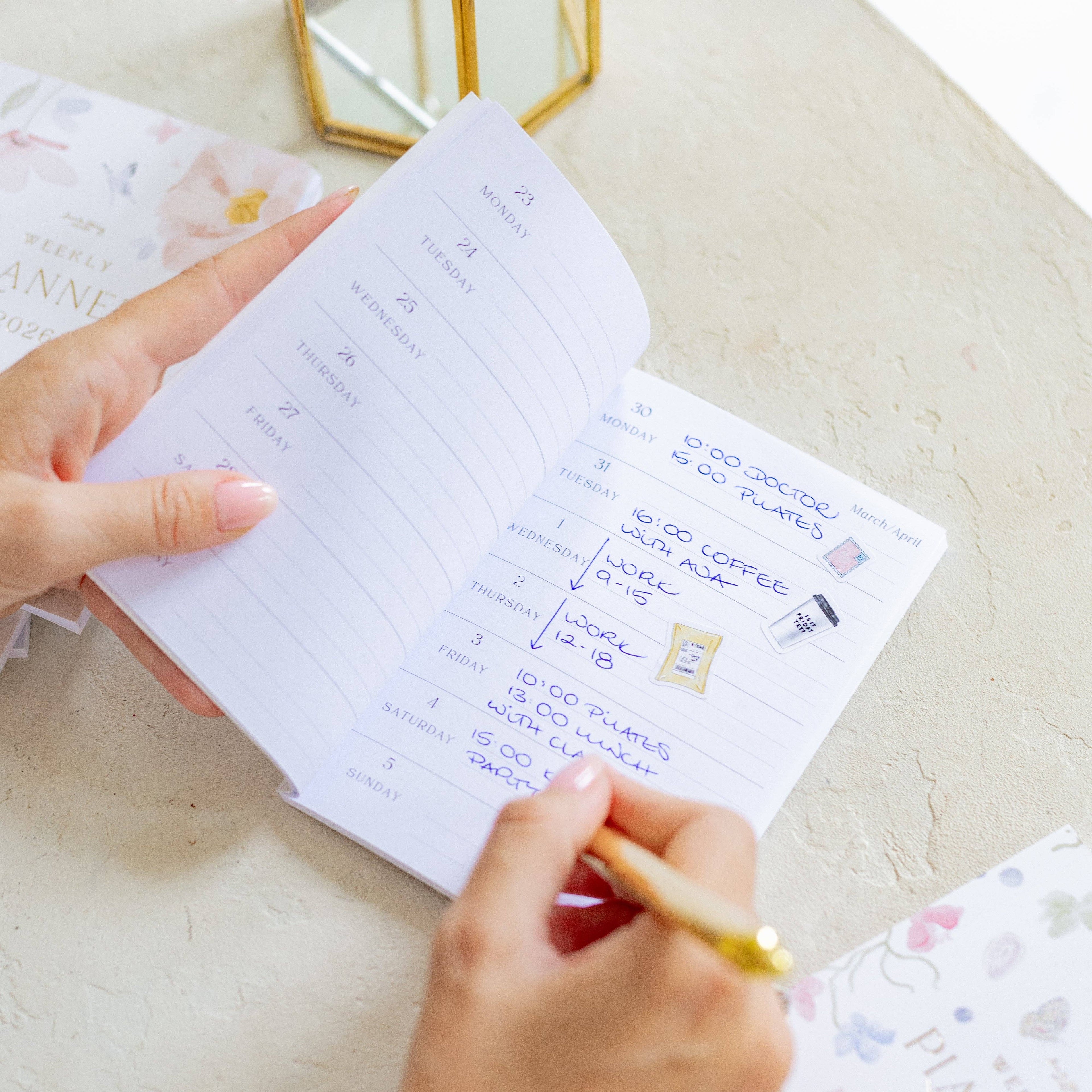 Ημερολόγιο 2026 εβδομαδιαίο Pocket Softcover Calm Current 10.5×14.8 cm