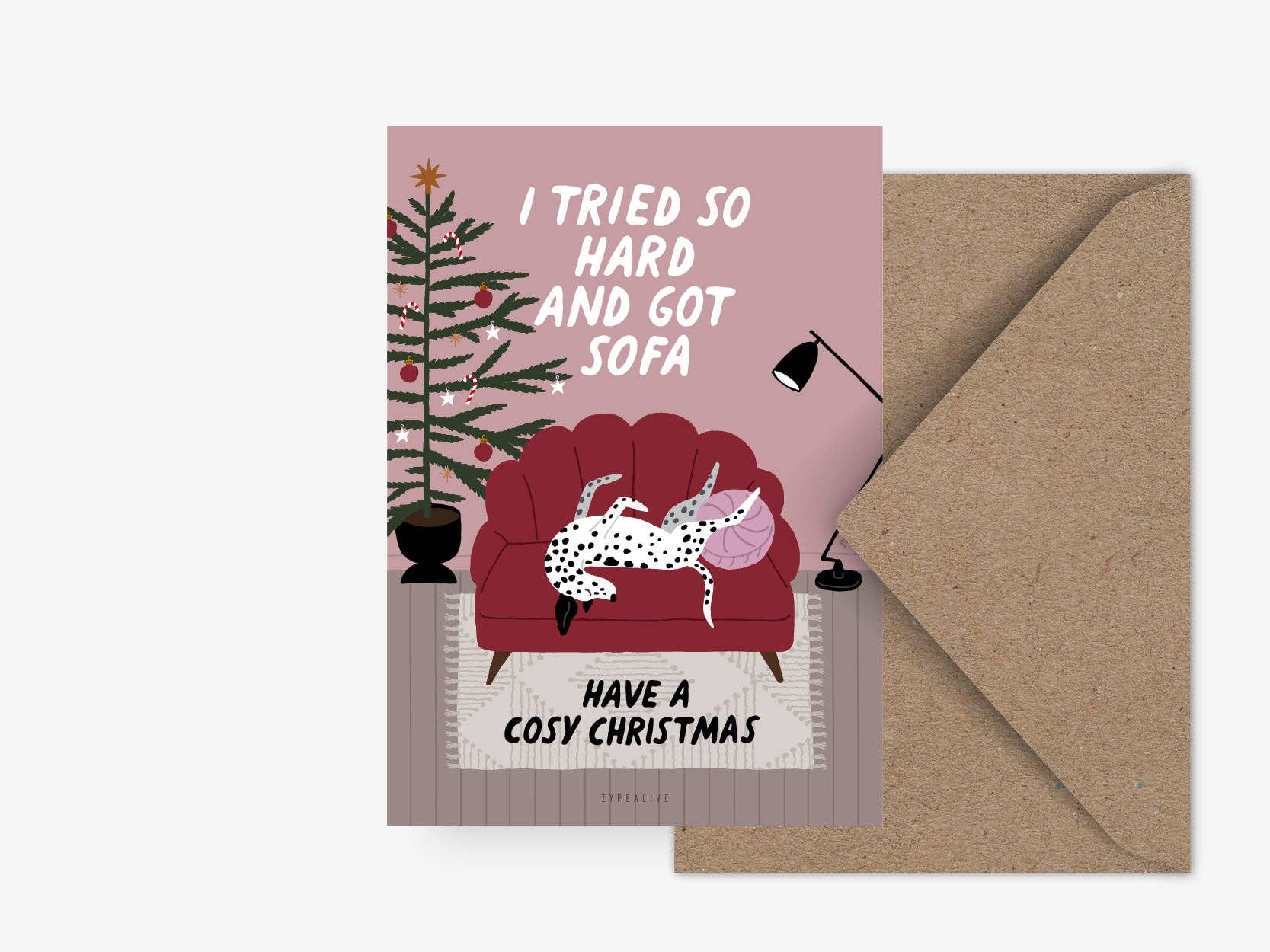 Κάρτα "Petisfaction Dogs Christmas Sofa"