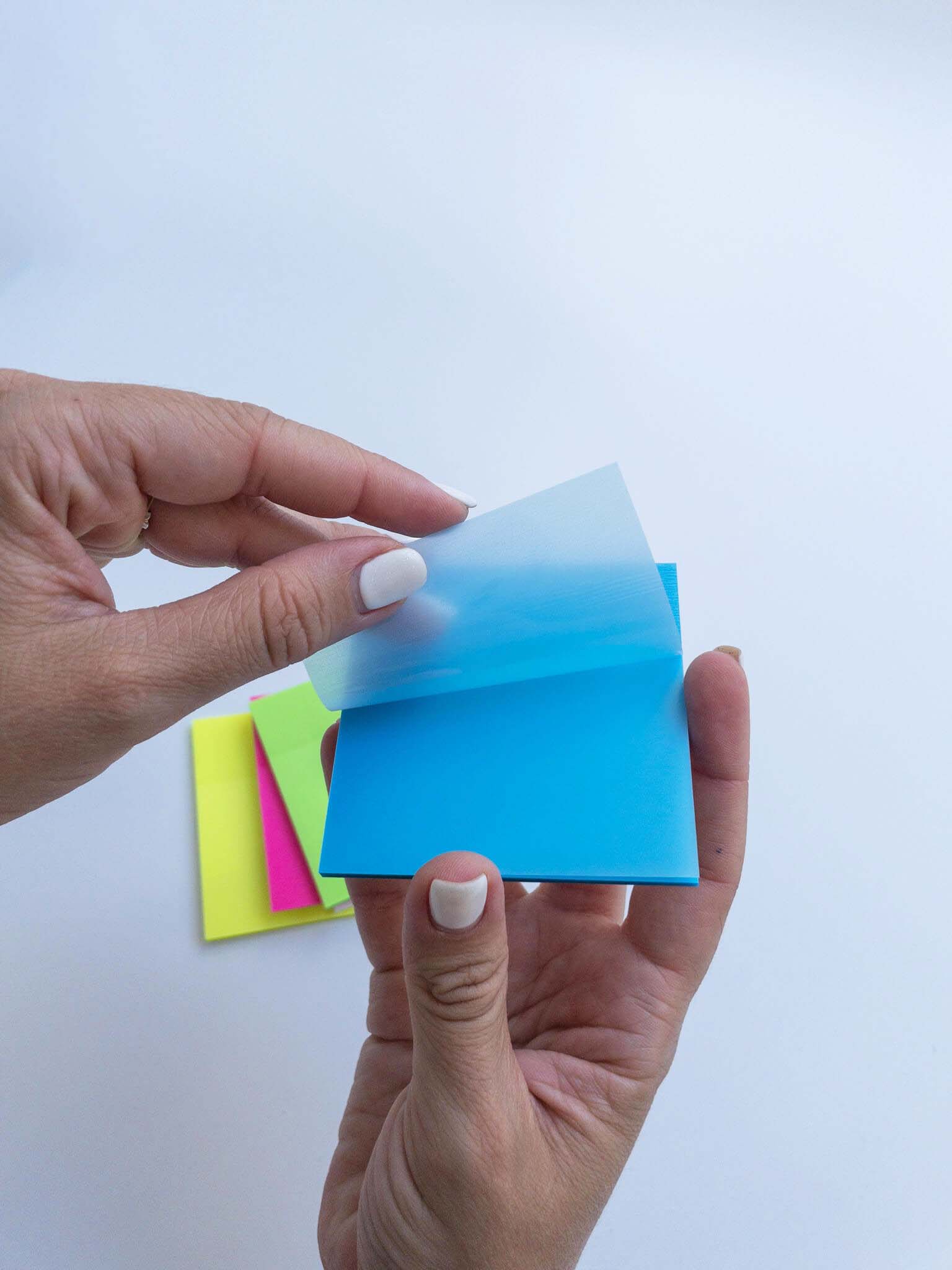 Χαρτάκια σημειώσεων διαφανή μπλε