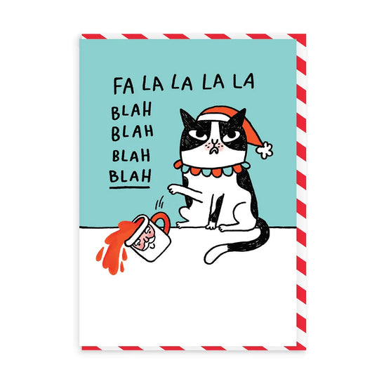 Fa la la la la χριστουγεννιάτικη κάρτα