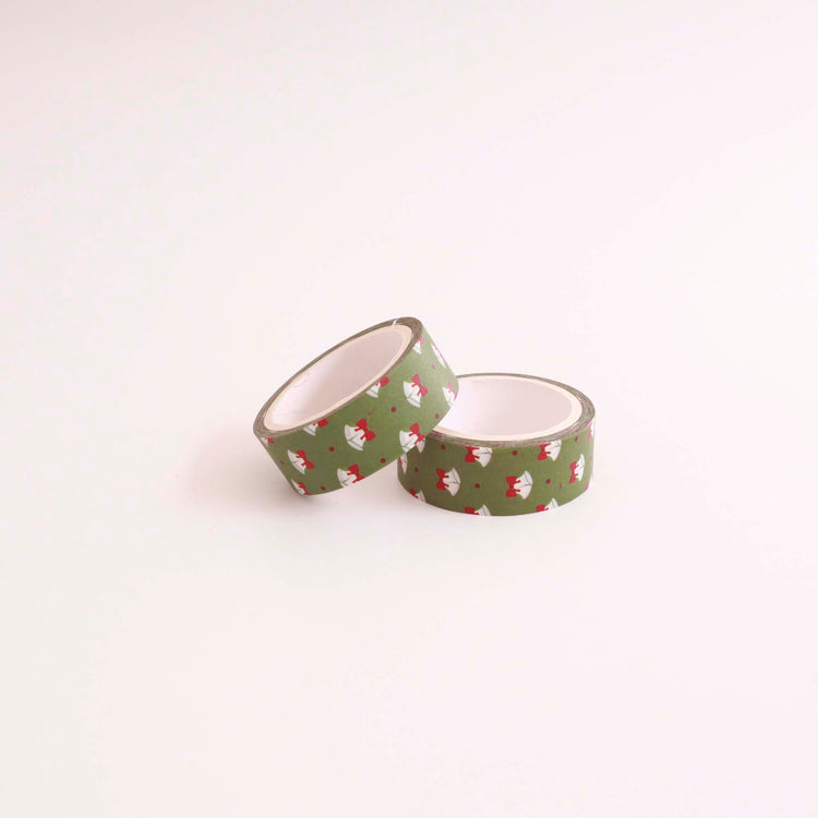 Washi tape Xmas bells πράσινο