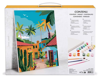 Σετ DIY ζωγραφικής με αριθμούς “Mexican Village” 30x40