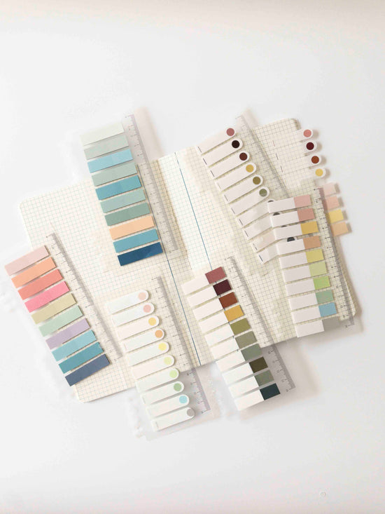 Self-adhesive bookmarks 10 colors bundle of 6