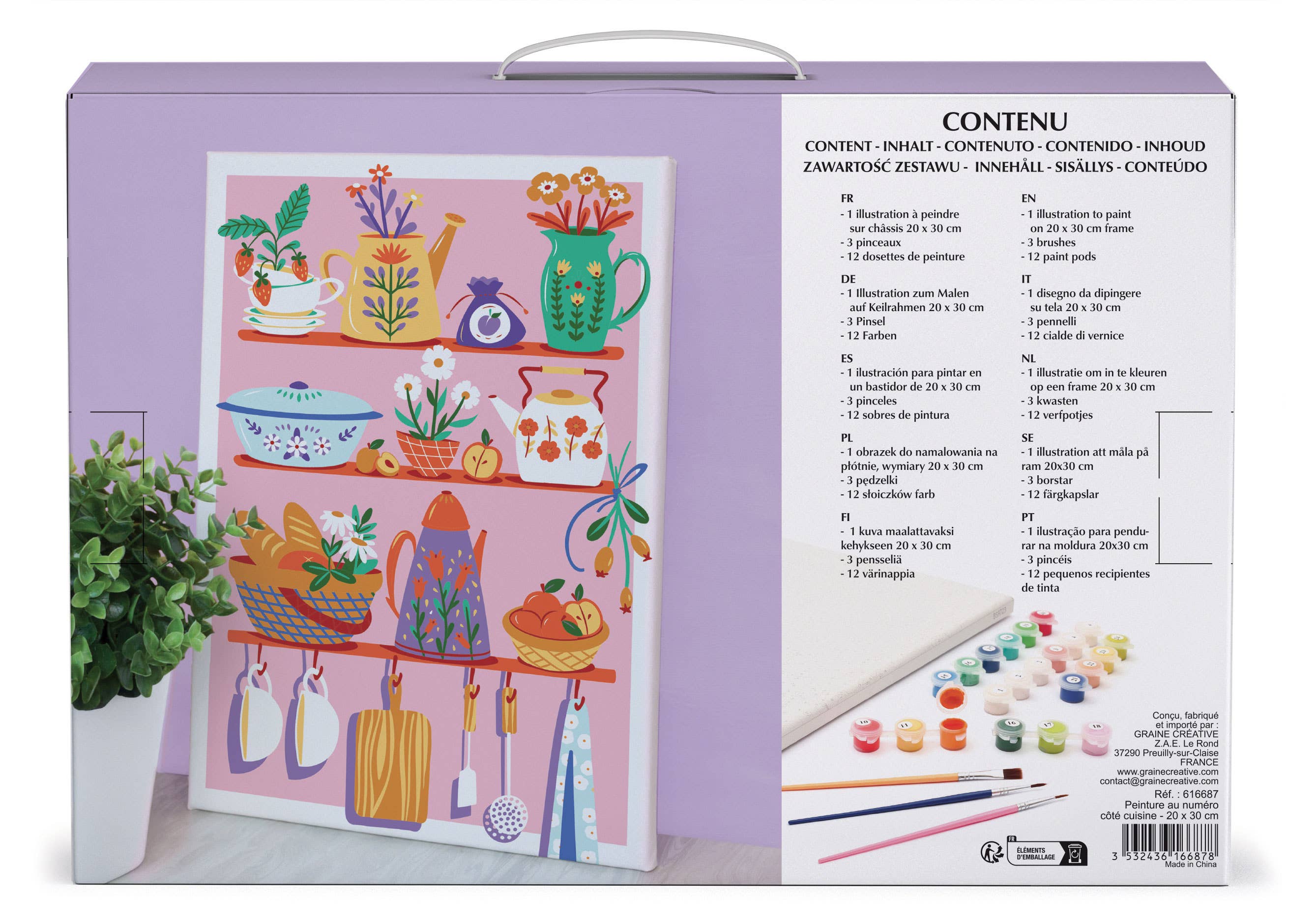 Σετ DIY Ζωγραφικής με Αριθμούς "Kitchen Side" 30×20 cm
