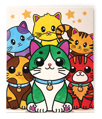 Σετ DIY Ζωγραφικής με Αριθμούς "Cats" 18×22 cm (8+)