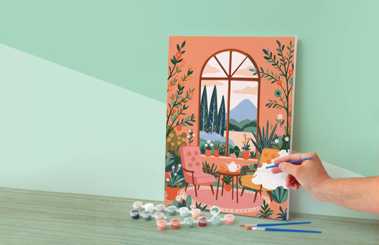 Σετ DIY ζωγραφικής με αριθμούς “Winter Garden” 30x40