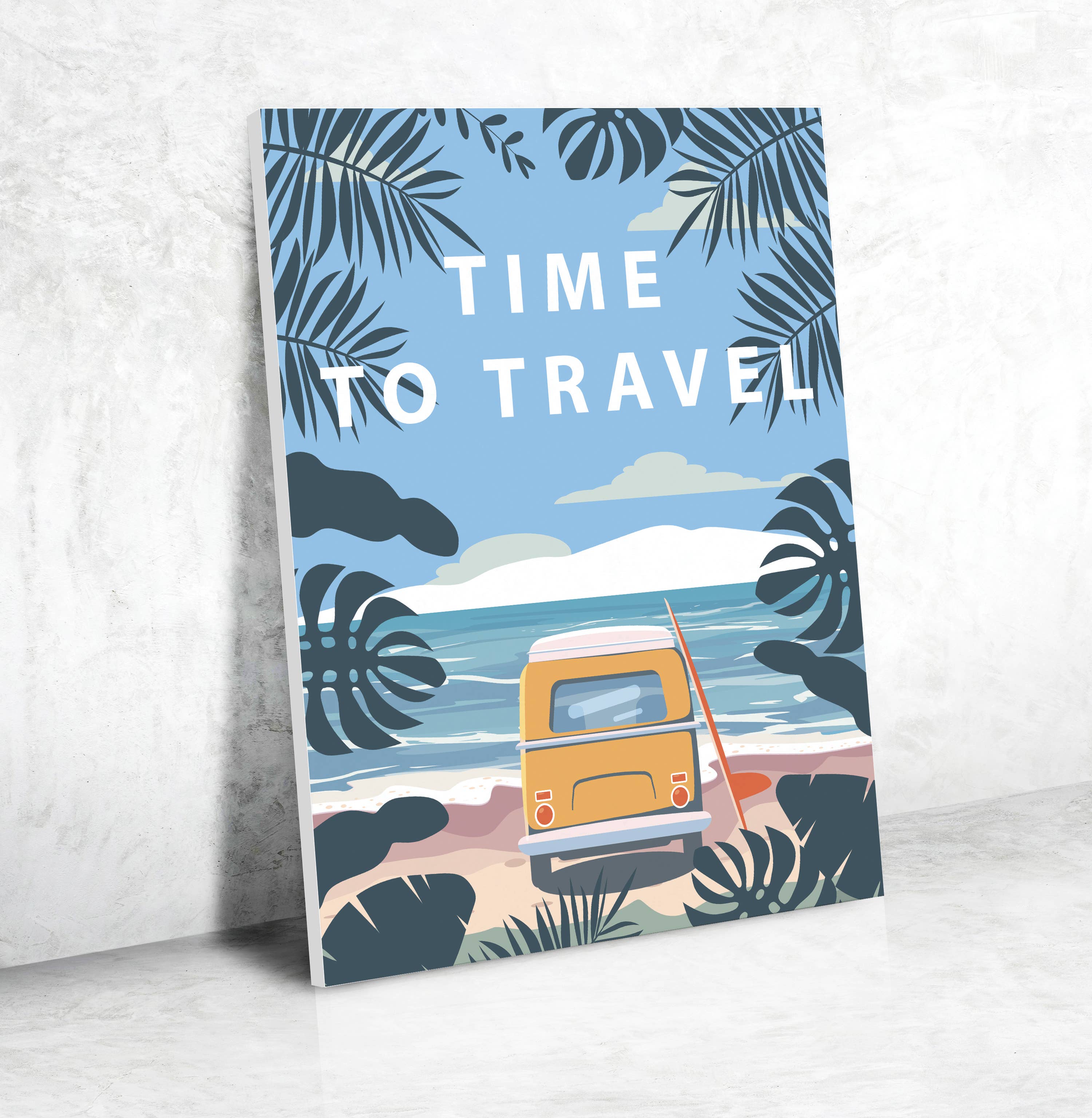 Σετ DIY ζωγραφικής με αριθμούς “Time to Travel” 30x40