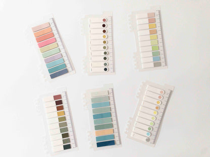 Σελιδοδείκτες αυτοκόλλητοι 10 χρωμάτων bundle των 6