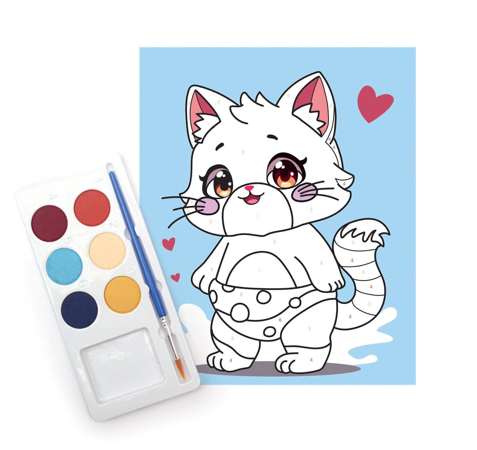 Σετ DIY Ζωγραφικής με Αριθμούς "Little Cat" 18×22 cm (4+)