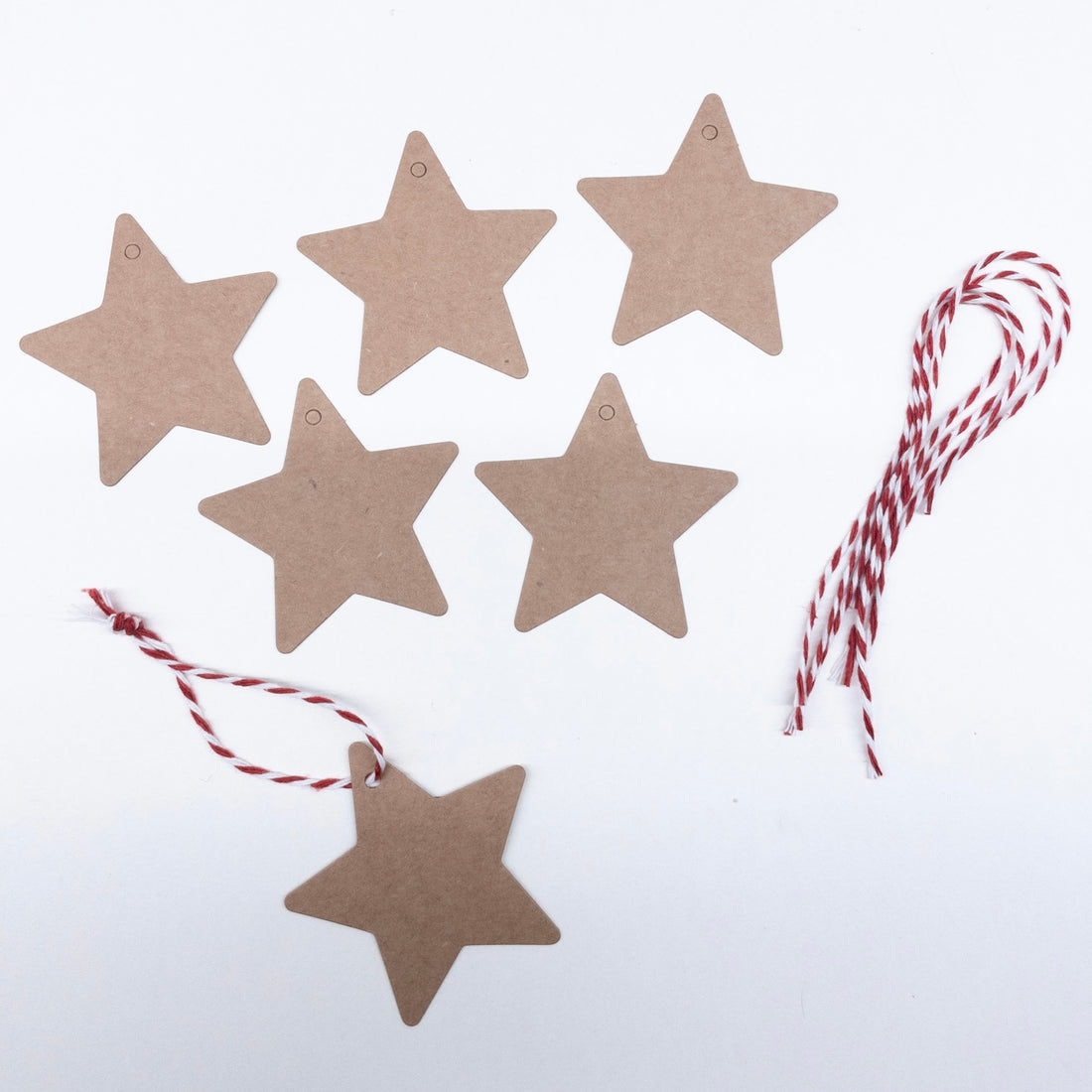 Ετικέτες Δώρου Αστέρι kraft 5 τεμάχια