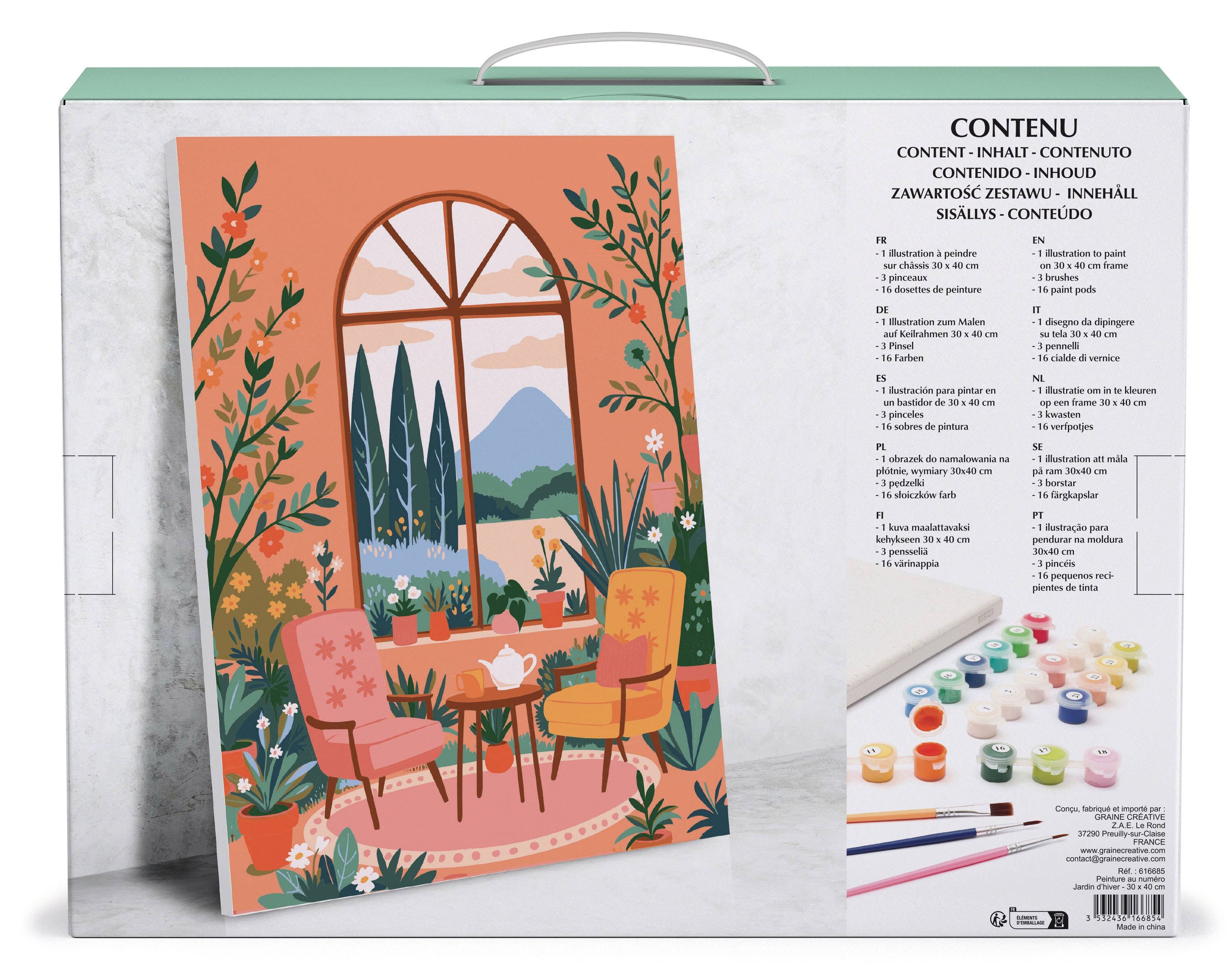 Σετ DIY ζωγραφικής με αριθμούς “Winter Garden” 30x40