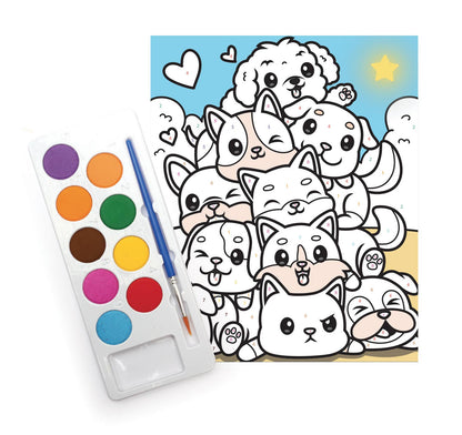 Σετ DIY Ζωγραφικής με Αριθμούς "Puppies" 18×22 cm (8+)