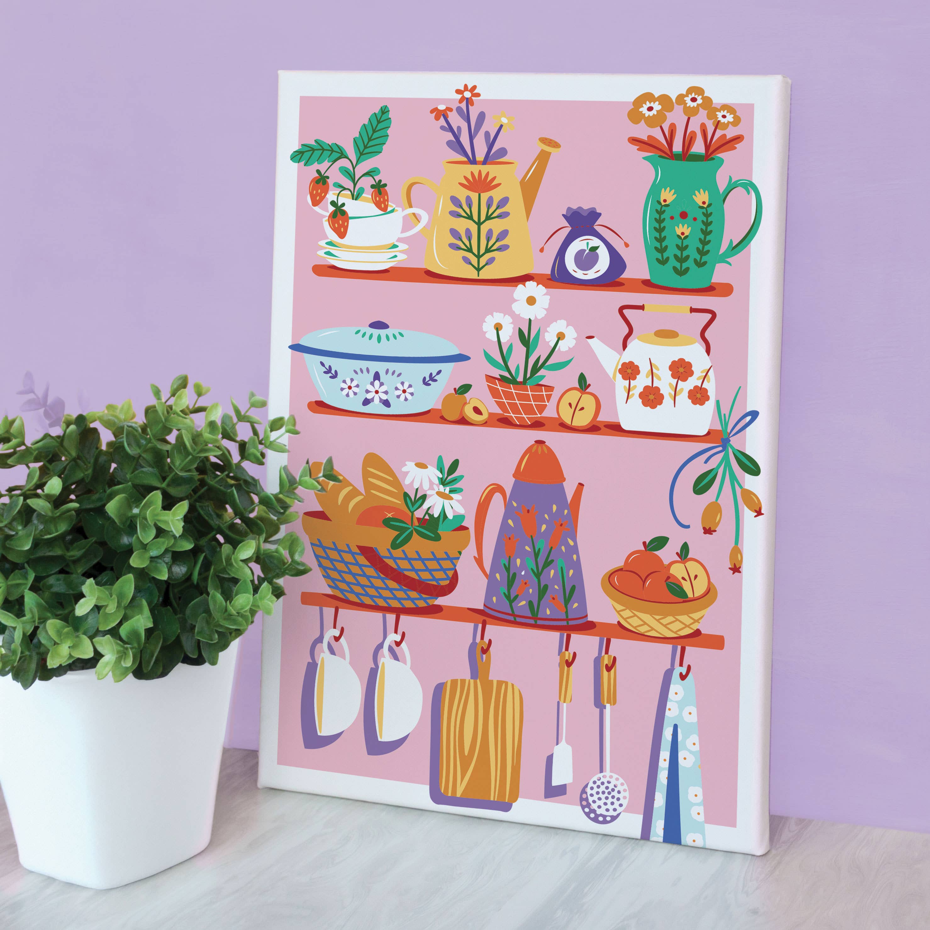 Σετ DIY Ζωγραφικής με Αριθμούς "Kitchen Side" 30×20 cm