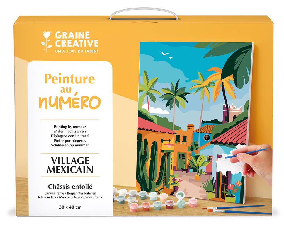 Σετ DIY ζωγραφικής με αριθμούς “Mexican Village” 30x40