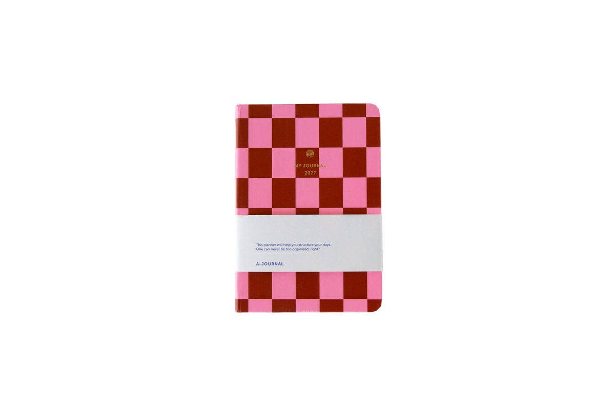 Ημερολόγιο 2027 A6 My Journal – Pink Red Checkered