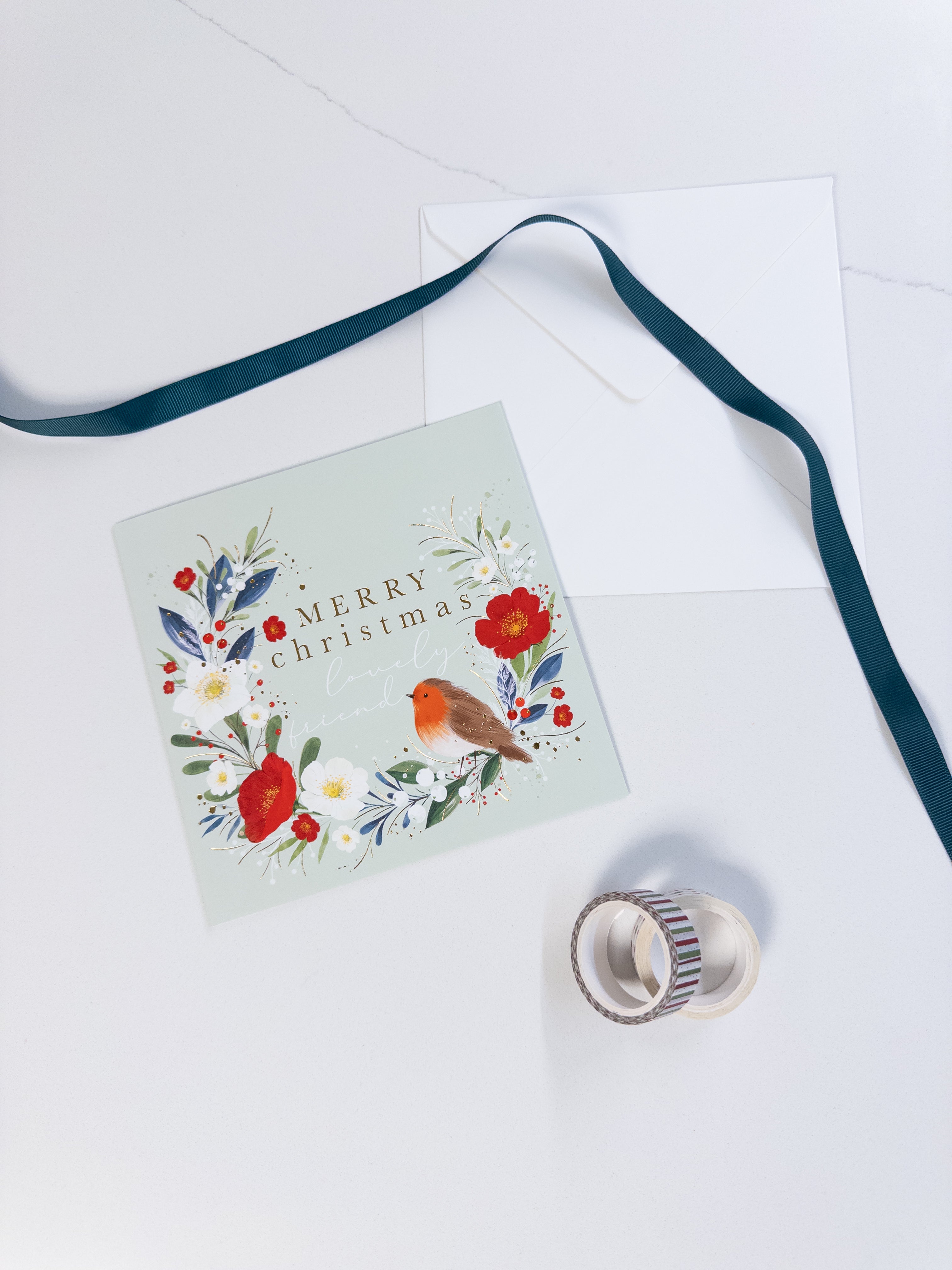 Κάρτα “Berry &amp; Robin Wreath”