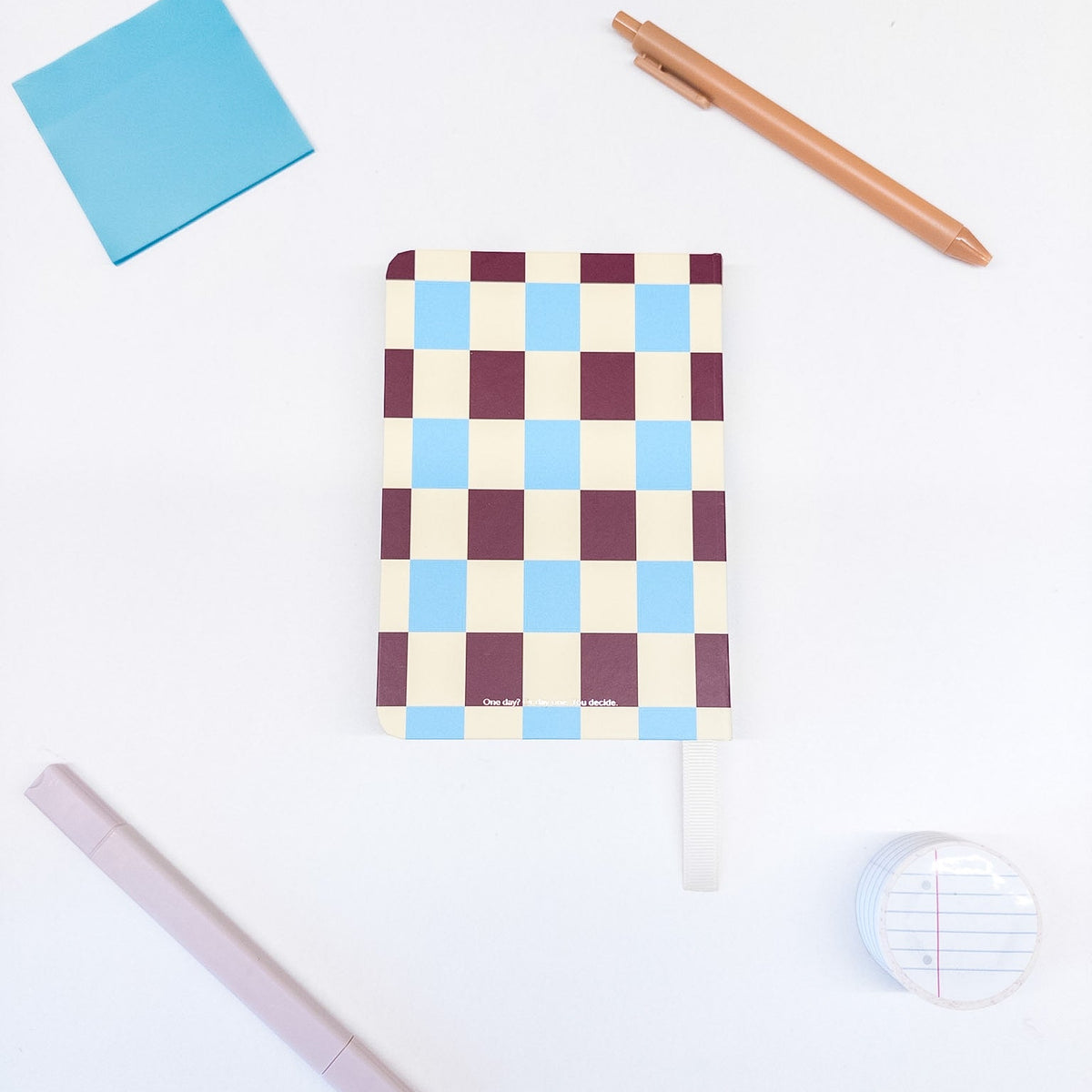 Ημερολόγιο 2027 A6 My Journal – Checked Blue Vanille Chocolate