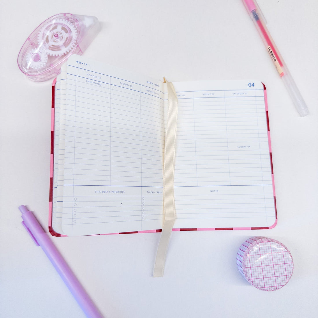 Ημερολόγιο 2027 A6 My Journal – Pink Red Checkered