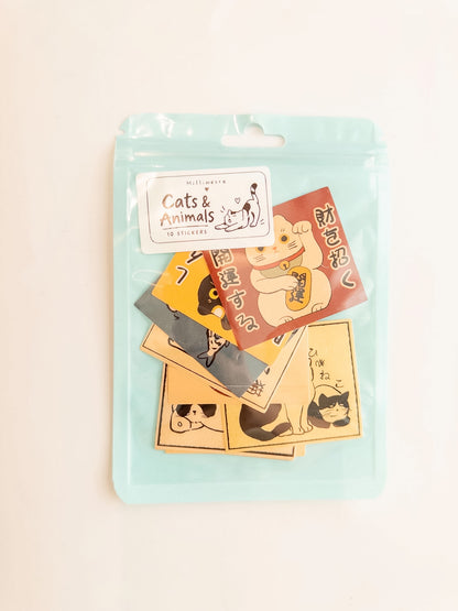 Cats &amp; Animals Sticker Pack – 10 Αυτοκόλλητα