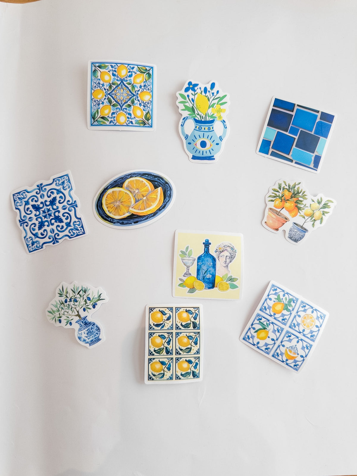 Blue &amp; Lemon Sticker Pack – 10 Αυτοκόλλητα