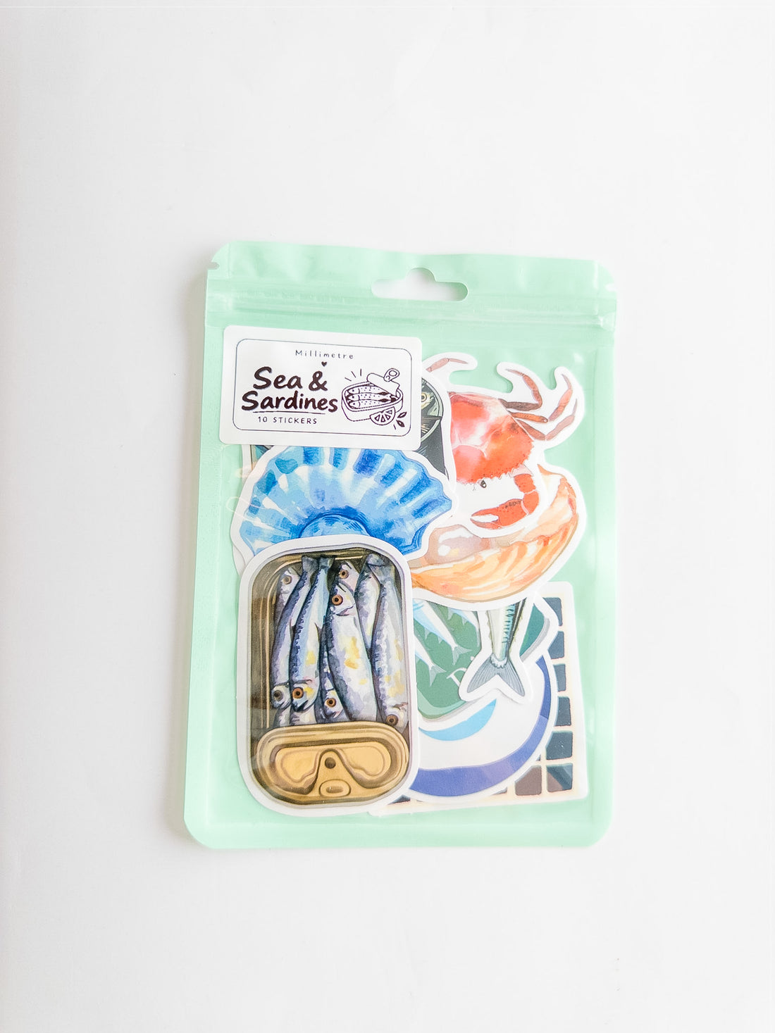 Sea &amp; Sardines Sticker Pack – 10 Αυτοκόλλητα
