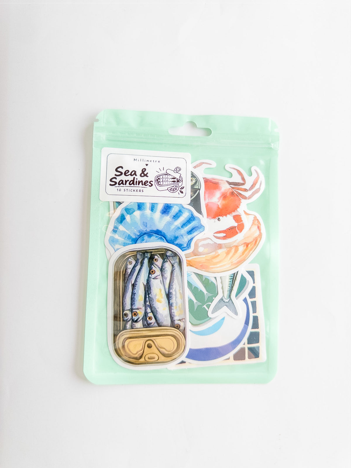 Sea &amp; Sardines Sticker Pack – 10 Αυτοκόλλητα
