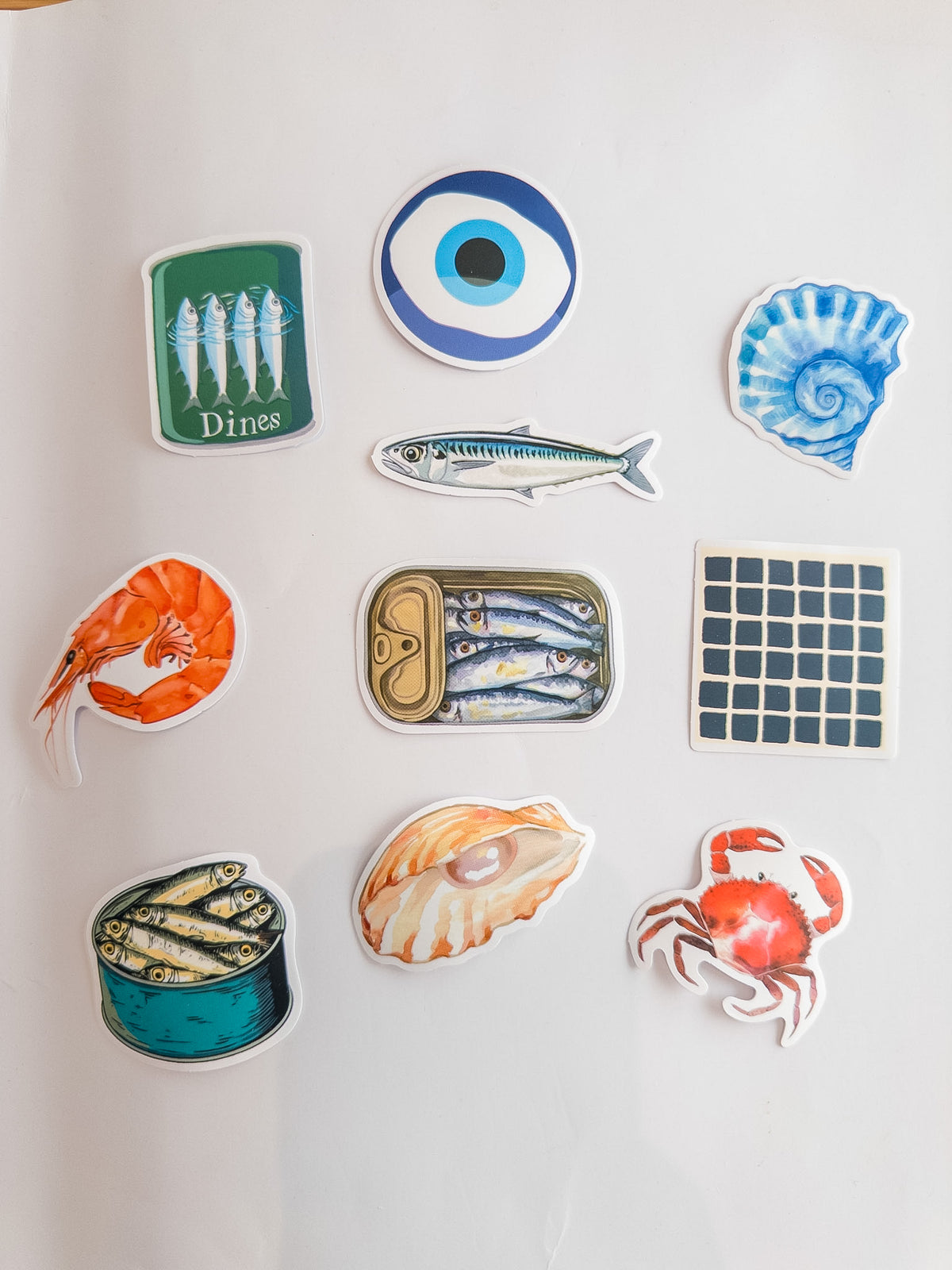 Sea &amp; Sardines Sticker Pack – 10 Αυτοκόλλητα