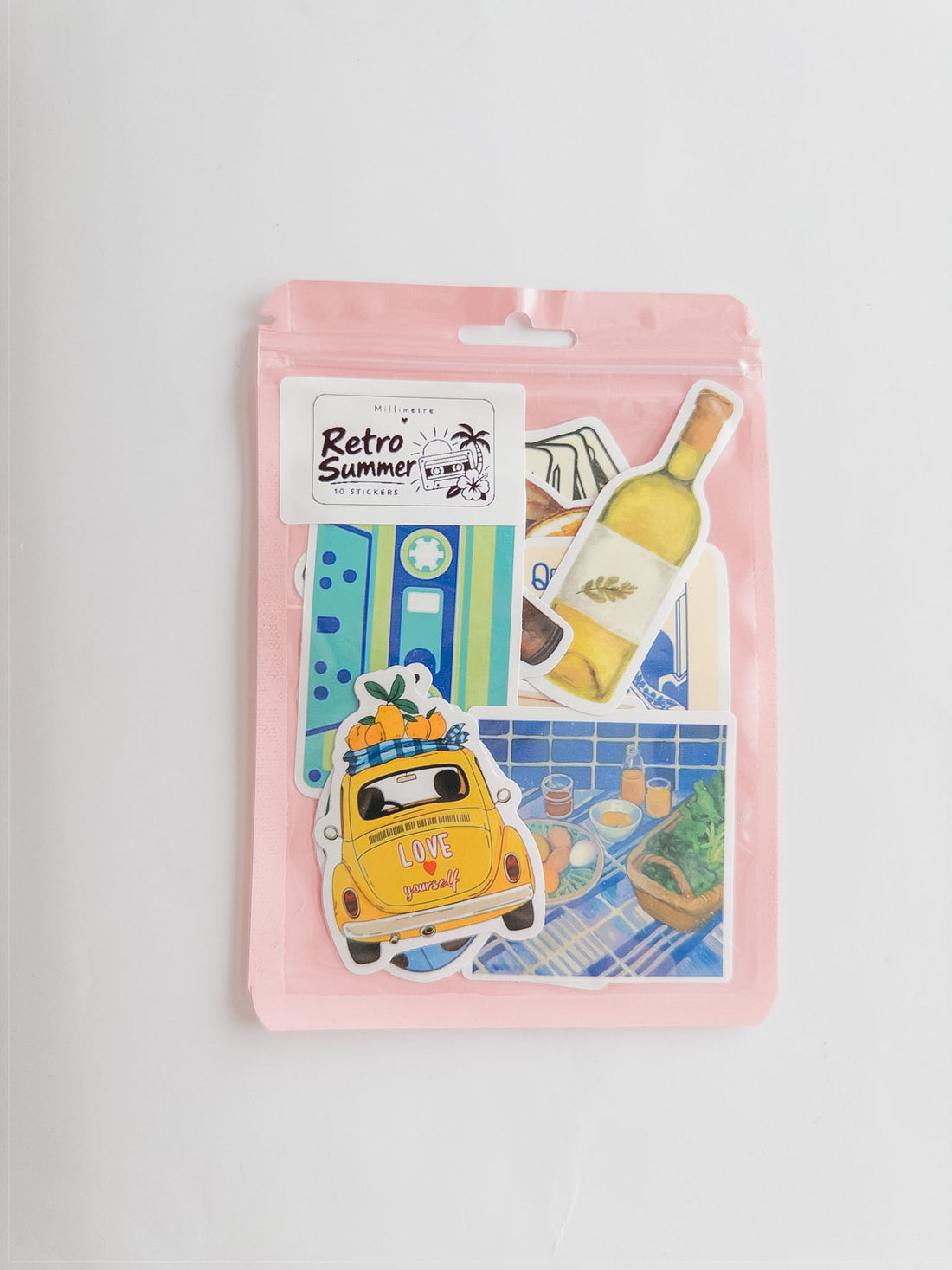 Retro Summer Sticker Pack – 10 Αυτοκόλλητα