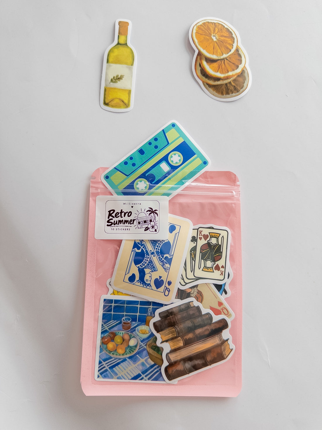 Retro Summer Sticker Pack – 10 Αυτοκόλλητα