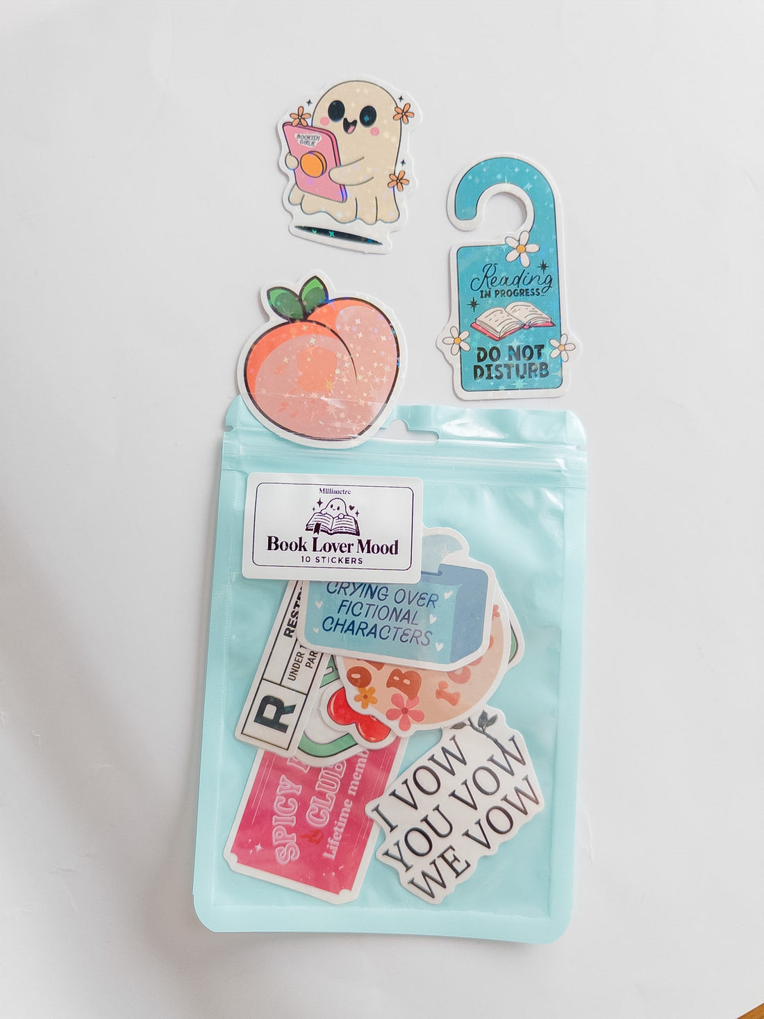 Book Lover Mood Sticker Pack – 10 Αυτοκόλλητα