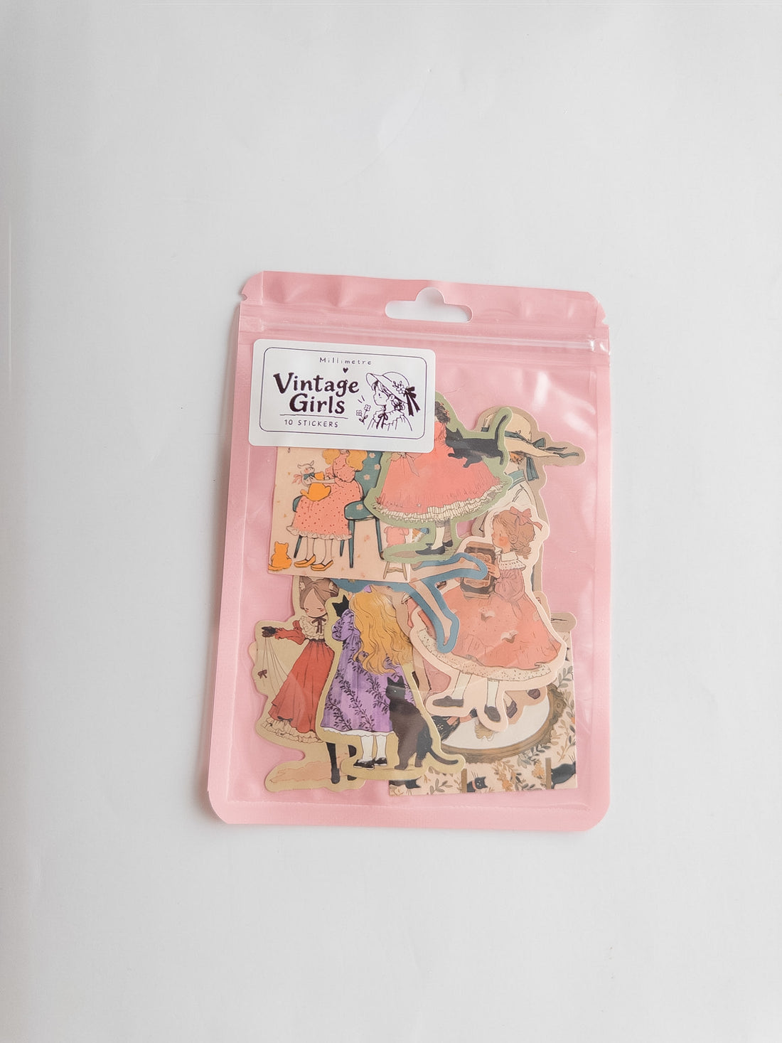 Vintage Girls Sticker Pack – 10 Αυτοκόλλητα