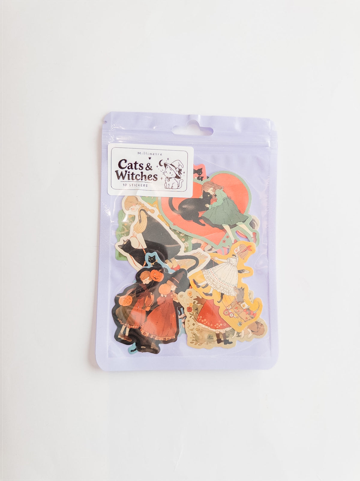 Cats &amp; Witches Sticker Pack – 10 Αυτοκόλλητα