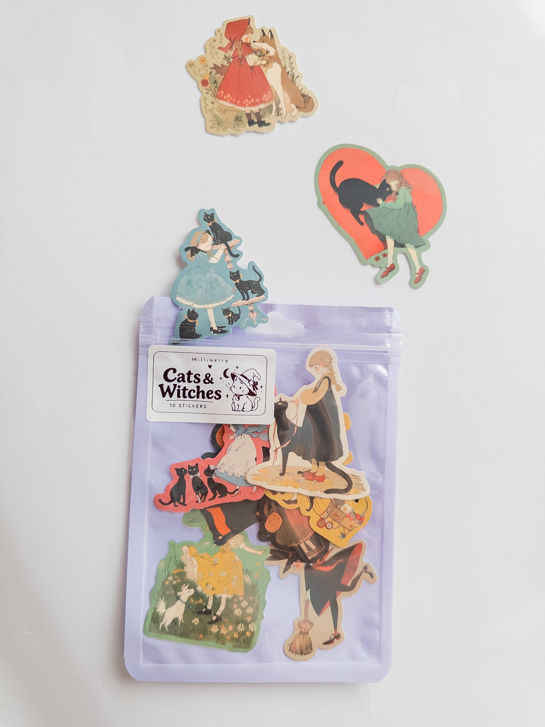 Cats &amp; Witches Sticker Pack – 10 Αυτοκόλλητα