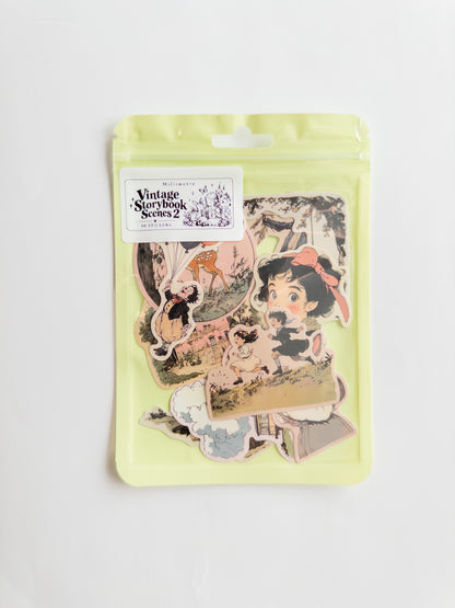 Vintage Storybook Scenes 2 Sticker Pack – 10 Αυτοκόλλητα