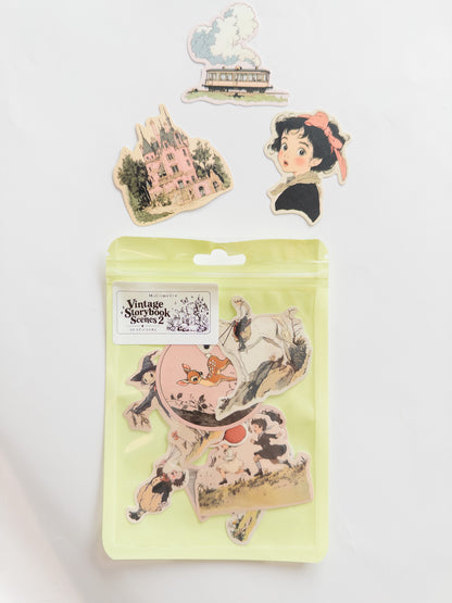 Vintage Storybook Scenes 2 Sticker Pack – 10 Αυτοκόλλητα