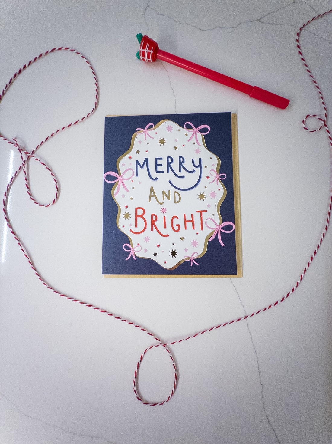 Κάρτα “Merry &amp; Bright Ribbons Christmas”