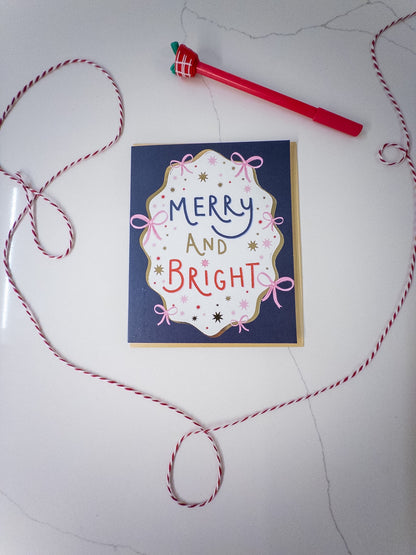 Κάρτα “Merry &amp; Bright Ribbons Christmas”