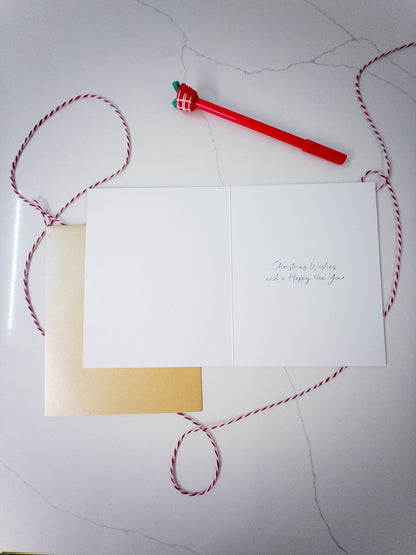Κάρτα “Merry &amp; Bright Ribbons Christmas”