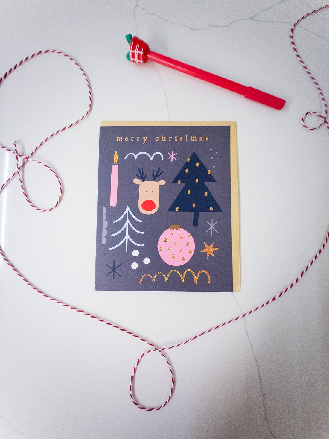 Κάρτα “Reindeer Icons Christmas”