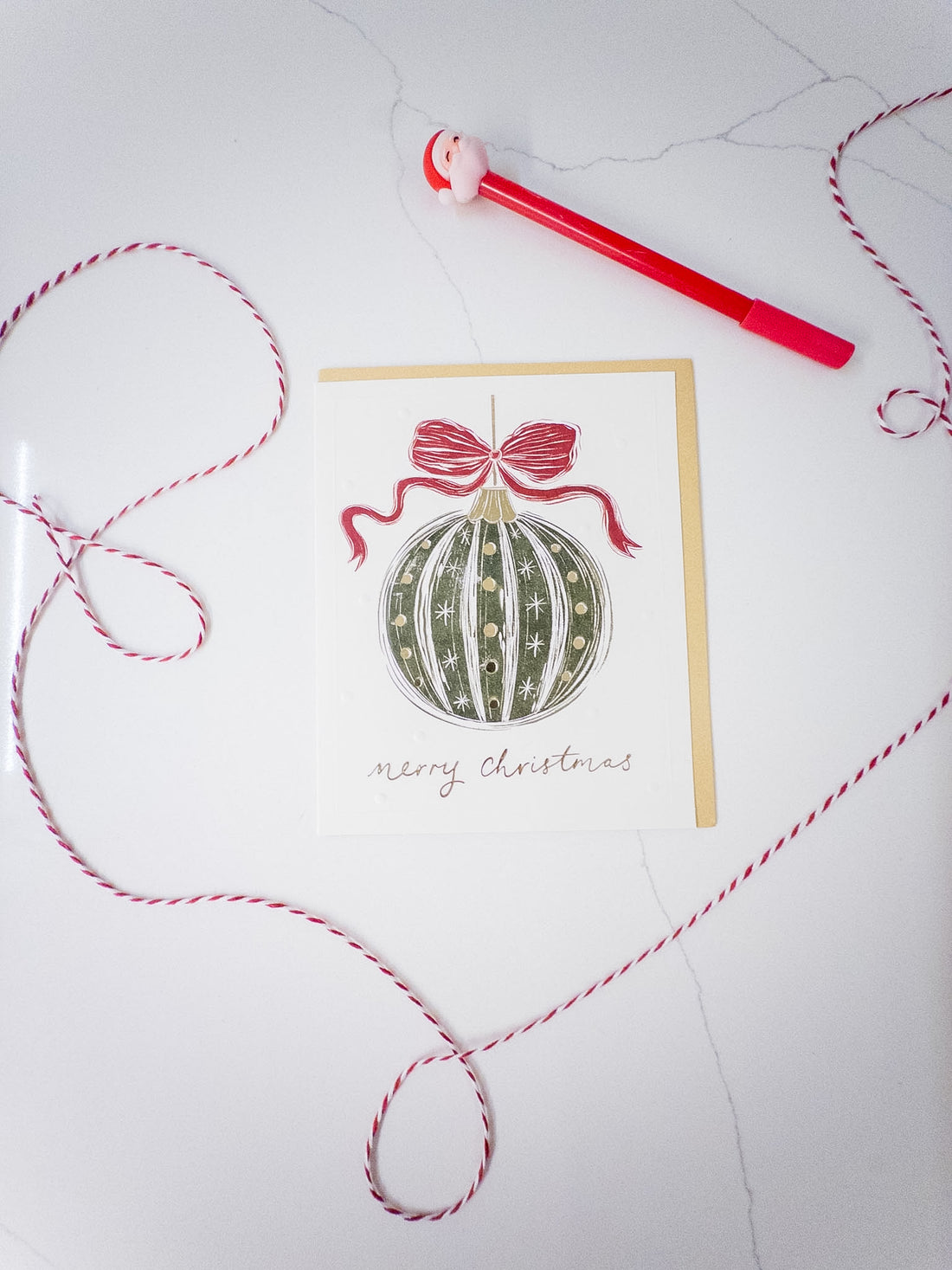 Κάρτα “Lino Ribboned Bauble Christmas”