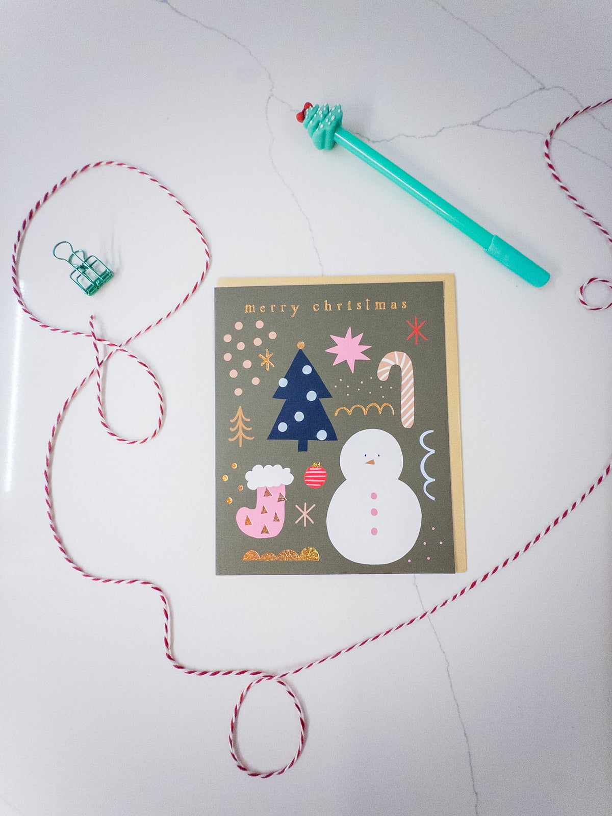 Κάρτα “Snowman Icons Christmas”