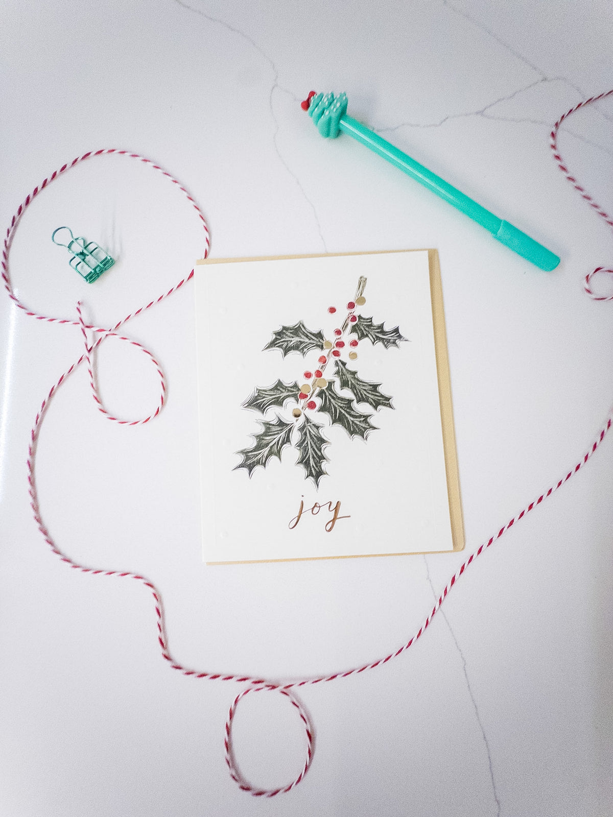 Κάρτα “Holly and Winter Berries Christmas”